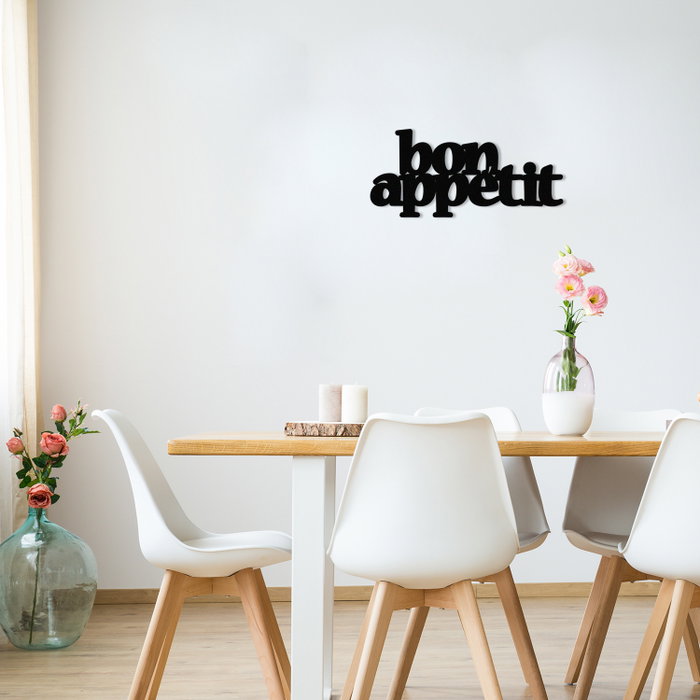 Wallity Bon Appetit 2 Accesorio Decorativo de Pared de Metal Negro